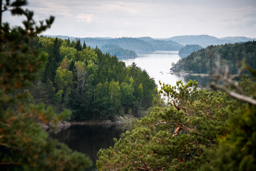 View from Linnavuori in Linnansaari linnansaaren kansallispuisto melonta telttailu
