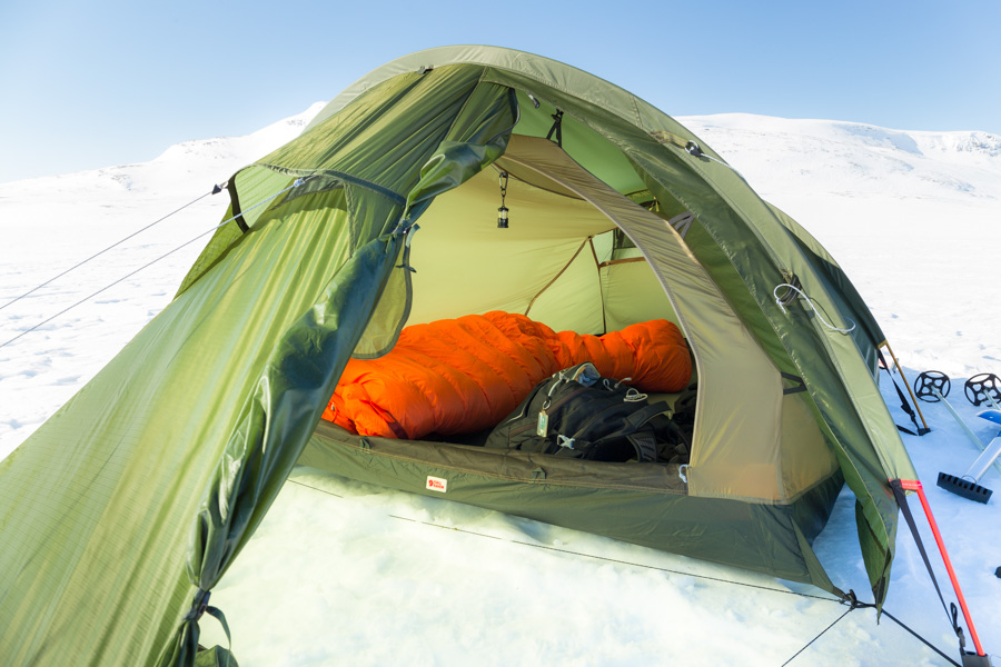 Fjällräven Abisko Lite 3 tent teltta talvi tunturi Kilpisjärvi - Halti hiihtovaellus talvivaellus ski hike reitti moottorikelkkareitti
