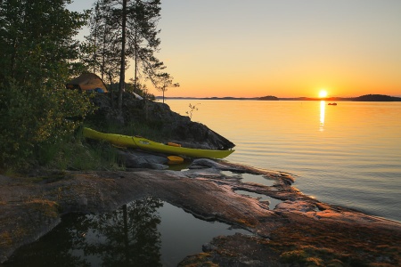 Linnansaaren kansallispuisto Linnansaari melonta kayaking Finland Saimaa Lake Rantasalmi