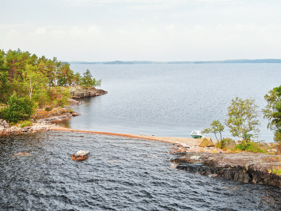 veneily vene Suur-Saimaa Taipalsaari boating boat veneretkeily Suomi Finland Lake järvi ilmakuva